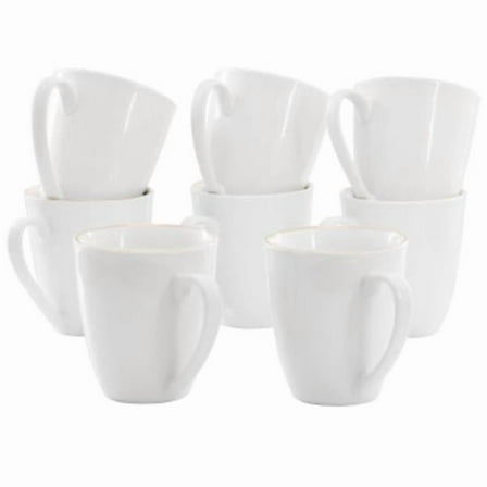 Gibson Home 148496.01 Ogalla 12 oz Gold Banded Fine Ceramic Mug Set - 8 Piece