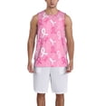 thumbnail image 6 of Rocae Breast Cancer Awareness (3) for Men's Basketball Jersey Lightweight and Breathable Athletic Tank Top,Quick-Drying Sports Jersey 4X-Large, 6 of 9