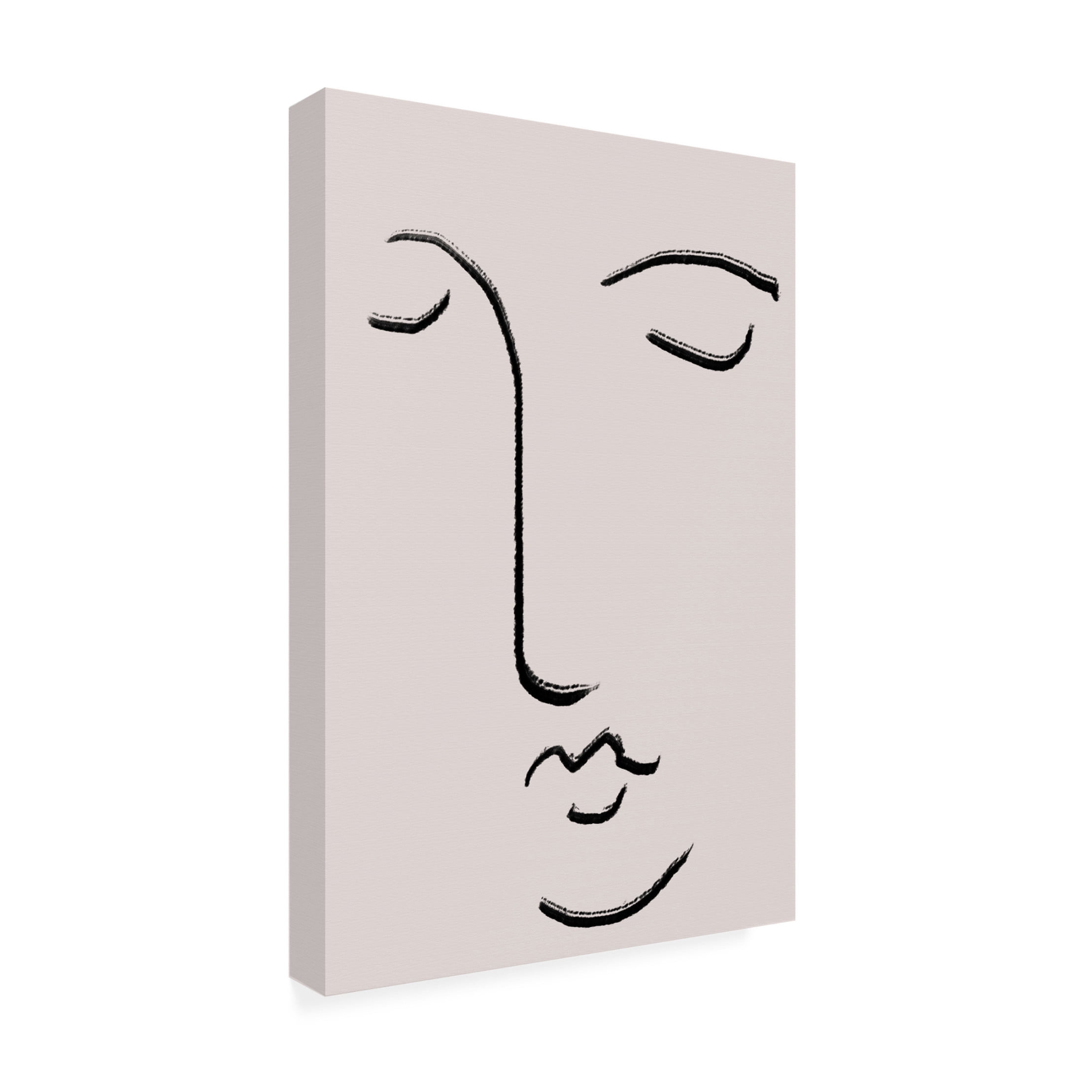 Canvas Wall Art - Pictufy Studio Ii 'Closed Eyes' Wall Art for Living Room, Bedroom, or Office Décor by Trademark Fine Art - 22 x 32 Inches