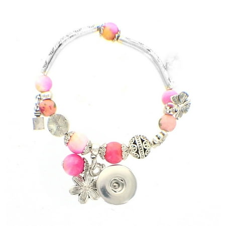 - Bracelet Crystal Ball Beads DIY interchangeable Snap Button fits 18mm