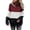 Red, variant on Herrnalise Women's Knitted Crop Tops Autumn And Winter Casual Turtleneck Pullover Blouse Knitting Long Sleeve Patchwork Tops Sweaters Pullover Jumper Sweaters