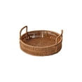 thumbnail image 3 of Naxoaeo Woven Storage Basket, Fruit Snack Tray & Dried Fruit Organizer, Woven Basket for Home Kitchen Counter, Decorative Woven Tray for Tabletop, 3 of 7