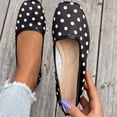 thumbnail image 2 of Shrysg Women's Polka Dot Ballet Flats Casual Slip-On Shoes Black, 2 of 9