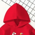 thumbnail image 5 of newwalpole Toddler Baby Boys Girls Hoodies Sweatshirt Basic Solid Color Pullover Tops Fall Winter Cotton Cute Clothes Red for Size 5-6 Years, 5 of 7