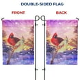 thumbnail image 6 of America Forever Winter Cardinal Garden Flag Double Sided Vertical Decorative 12.5 x 18 inches for Outdoor, Yard, Porch Happy Holiday Welcome Winter Snowfall Snowflakes Red Cardinal Winter Birds, 6 of 7