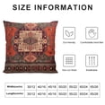 thumbnail image 5 of ONETECH  Throw Pillow Covers Tribal Abstract Dark Red and Yellow Vintage Carpet Pattern Decorative Pillow Cases Home Decor Standard Square Floral Pillowcases, 5 of 5