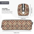 thumbnail image 3 of Cauagu Fashion Tatreez Print Leather Pencil Pen Case - Stationery Bag Portable Stationery Bag Big Capacity Pencil Pouch Cosmetic Organizer Bag for Men & Women, 3 of 7
