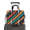 thumbnail image 2 of FORMRS 16" Laptop Bag Carrying Sleeve Case with Handle Travel Shoulder Briefcase, Retro Stripes, 2 of 8