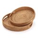 thumbnail image 2 of Bandeja redonda DECRAFTS de ratán natural, 30 cm x 6 cm, con asas, 2 of 7