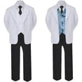 thumbnail image 2 of New 6pc Black Formal Tuxedo Suit + Extra Satin Necktie for Boy Baby Toddler S-20, 2 of 3