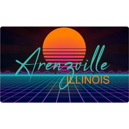 

Arenzville Illinois 4 X 2.25-Inch Fridge Magnet Retro Neon Design