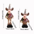 thumbnail image 2 of AMERTEER Christmas Retro Snowflake Plaid Retractable Doll Decoration Ornaments, 2 of 8