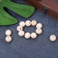 thumbnail image 2 of PH 200pcs Wooden Beads 18mm Natural Wood Beads Unfinished Wood Spacer Beads Wooden Loose Beads for Christmas Tree Xmas Wreath Bracelet Pendants DIY Crafts Jewelry Making 3.5mm Hole Brown, 2 of 9