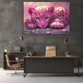 thumbnail image 6 of Mudket Framed Pink Leopard Cub Canvas Wall Art, Cute Trendy Pink Leopard Wall Art for Girls Bedroom, Animal Print Room Decor, Ready to Hang - 12"L x 8"W, 6 of 10