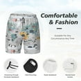 thumbnail image 5 of Gaeub The World Map with Cartoon Animals Mens Swim Trunks Stretch Beach Shorts Quick Dry for Men Swim Shorts Swimwear with Pockets- Large, 5 of 9