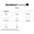 thumbnail image 6 of Design Ideas MeshWorks 5 Tier Metal Storage Shelving Unit Tower, Silver, 6 of 10