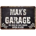 thumbnail image 1 of MAX'S Garage Black Grunge Sign 8x12 Decor Gift 108120005021, 1 of 1