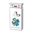 thumbnail image 2 of YIKA Intelligent Induction Butane Lighter Windproof Double Flame Lighter Transparent Visible Oil Window Multiple Ignition Adjustable Flame E, 2 of 7