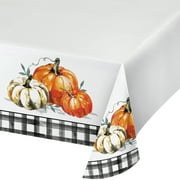 Way to Celebrate Harvest Pumpkin Paper Tablecloth, 1 ct