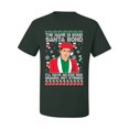 thumbnail image 2 of Michael Scott The Name is Bond Santa Bond Ugly Christmas Sweater Men's Graphic T-Shirt, Forest Green, X-Large, 2 of 3