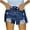 Dark Blue, variant on DealovyJean Shorts for Women Mid Waisted Stretchy Vintage Ripped Casual Denim Shorts with Pockets