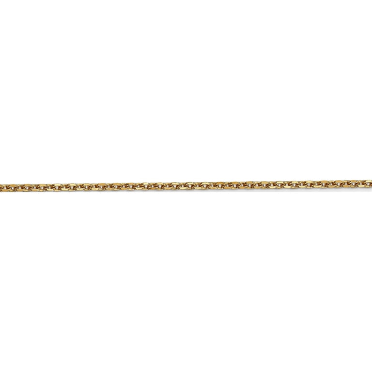 Leslie 14k Yellow Gold 1.65mm D/C Square Cable Chain main image 2