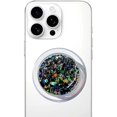thumbnail image 1 of wonima44 Universal Cell Phone Stand Compatible with for iPhone Grip Holder, 360° Rotation-Transparent Magnetic Sparkling Starlight Drops colloidal Powder (Black), 1 of 1