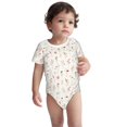 thumbnail image 2 of Yiaed Wildflower Watercolor Print Infant Climbing Short Sleeve Onesie One-Piece Baby Bodysuit Clothes 0-12 Months -3 Months, 2 of 6