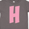 thumbnail image 4 of Inktastic Pink and White Polka Dots Letter H Boys or Girls Toddler T-Shirt, 4 of 5
