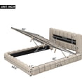 thumbnail image 3 of Queen Size Upholstered Platform Bed with LED Headboard and USB, 3 of 5