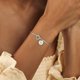 thumbnail image 2 of Gold Initial Bracelets for Women - Dainty Gold Knot Letter AZ, 2 of 5