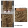 thumbnail image 3 of Pantalón Deportivo, Bolsillos Laterales Grandes Con Costuras, Pantalones Sueltos Suaves Para Mujer, 2 Botones Laterales, Banda En El Tobillo Para Viajar ANGGREK Otros, 3 of 6
