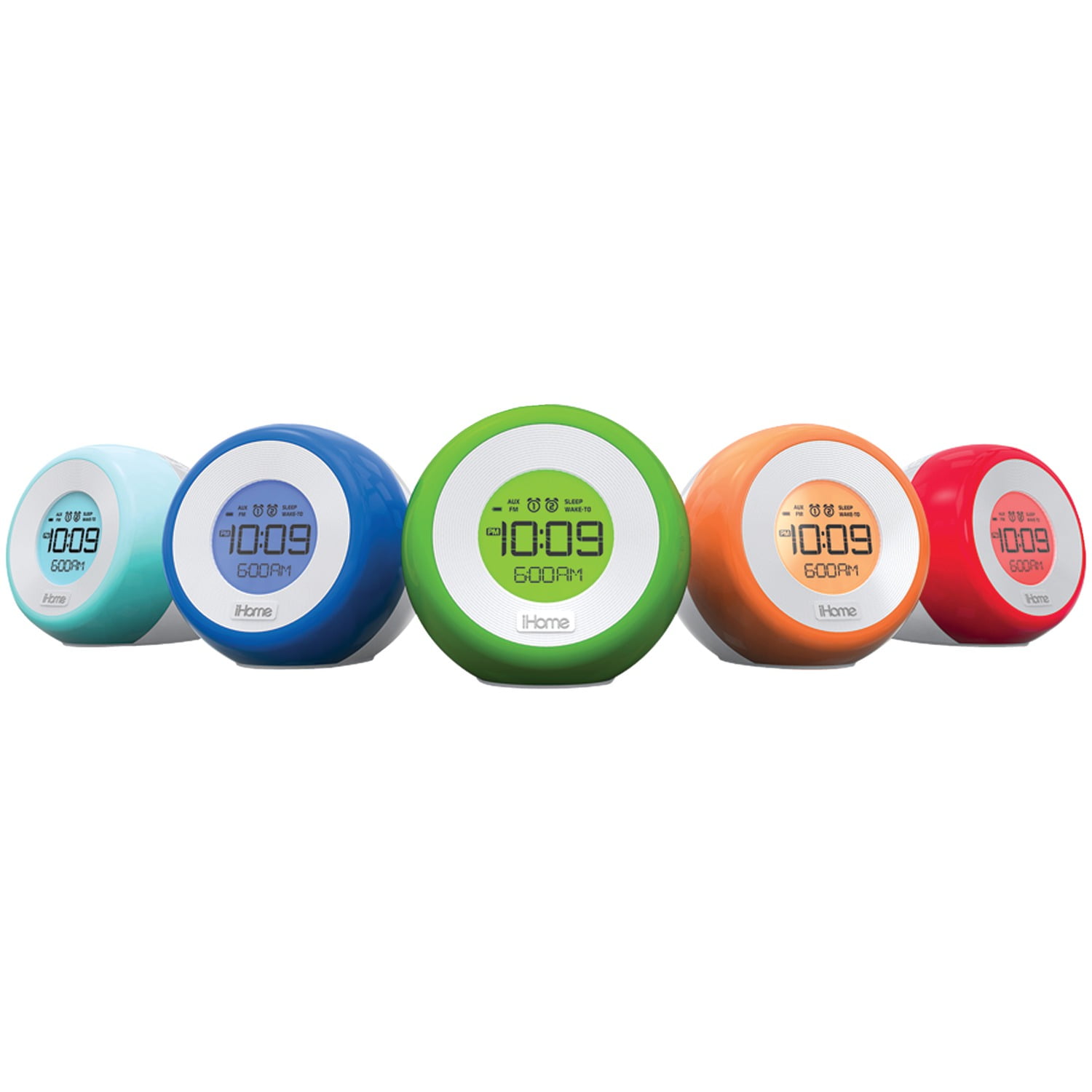 iHome IM29SC Color-Changing Dual Alarm FM Clock Radio with USB Charging
