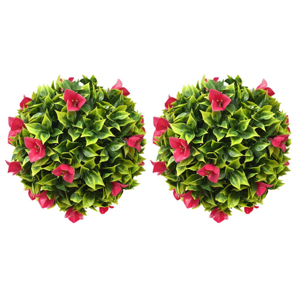 2 PCS 7.1 inch 3 Layers Artificial Plant Topiary Ball Faux Boxwood