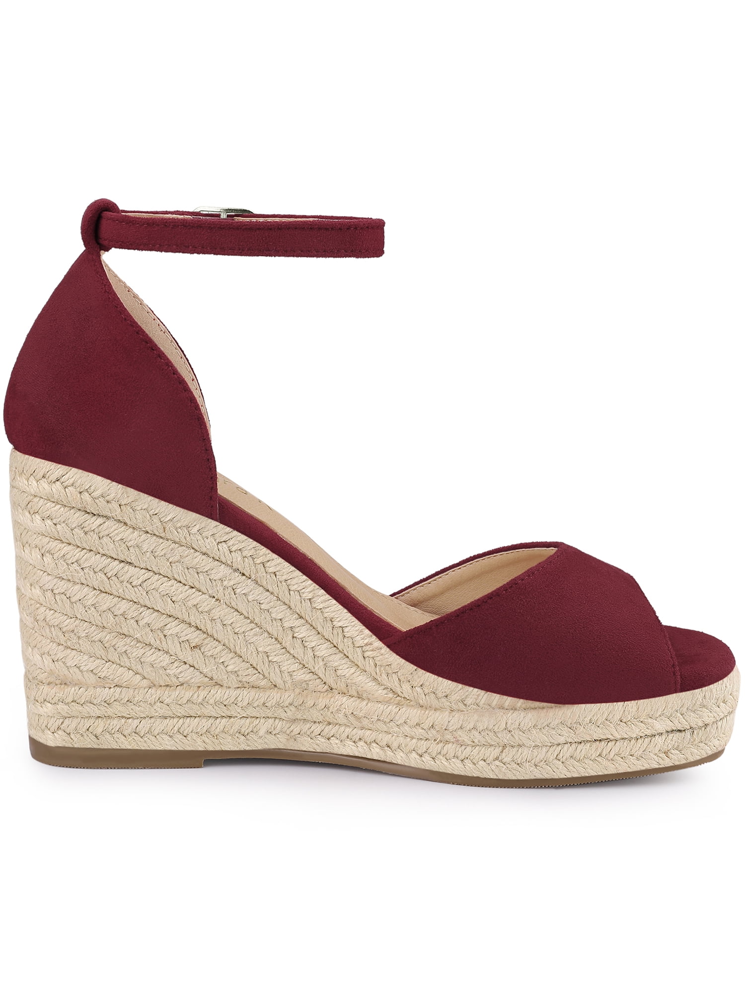 Allegra K Women's Espadrille Platform Ankle Strap Wedge Heels Sandals -  Walmart.com