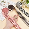 thumbnail image 3 of 6 Yards Jacquard Ribbon Trim 3 Colors 1.5" Boho Embroidered Trim Vintage Striped Pattern Woven Ribbon Fabrics for DIY Clothing Straw Hat Bag Sewing Craft Home Curtain Decor Accessories, 3 of 9