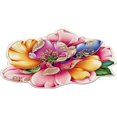 thumbnail image 3 of Floral Area Rugs Peony Flower Shape Area Rugs Non-Slip Rugs Floral Shaggy Carpet Bath Mat for Bedroom Kitchen Bathroom Living Room, Multicolor, 2'x2', 3 of 7