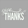 thumbnail image 2 of Give Thanks with Leaf Vinyl Lettering Wall Decal Sticker (6"H x 11.5"L, Ivory), 2 of 2