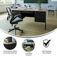 thumbnail image 4 of Flash Furniture Commercial Grade 30x60 Double Pedestal Desk with 5 Locking Drawers, White Oak Top and Black Frame, 4 of 13