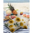 thumbnail image 3 of Watercolor Blooming Sunflowers on Wood Plank Outdoor Pillow Covers Set of 2, Decorative Waterproof Throw Pillow Case, Farm Floral Cotton Linen Soft Cozy Cushion Pillowcases, 3 of 6