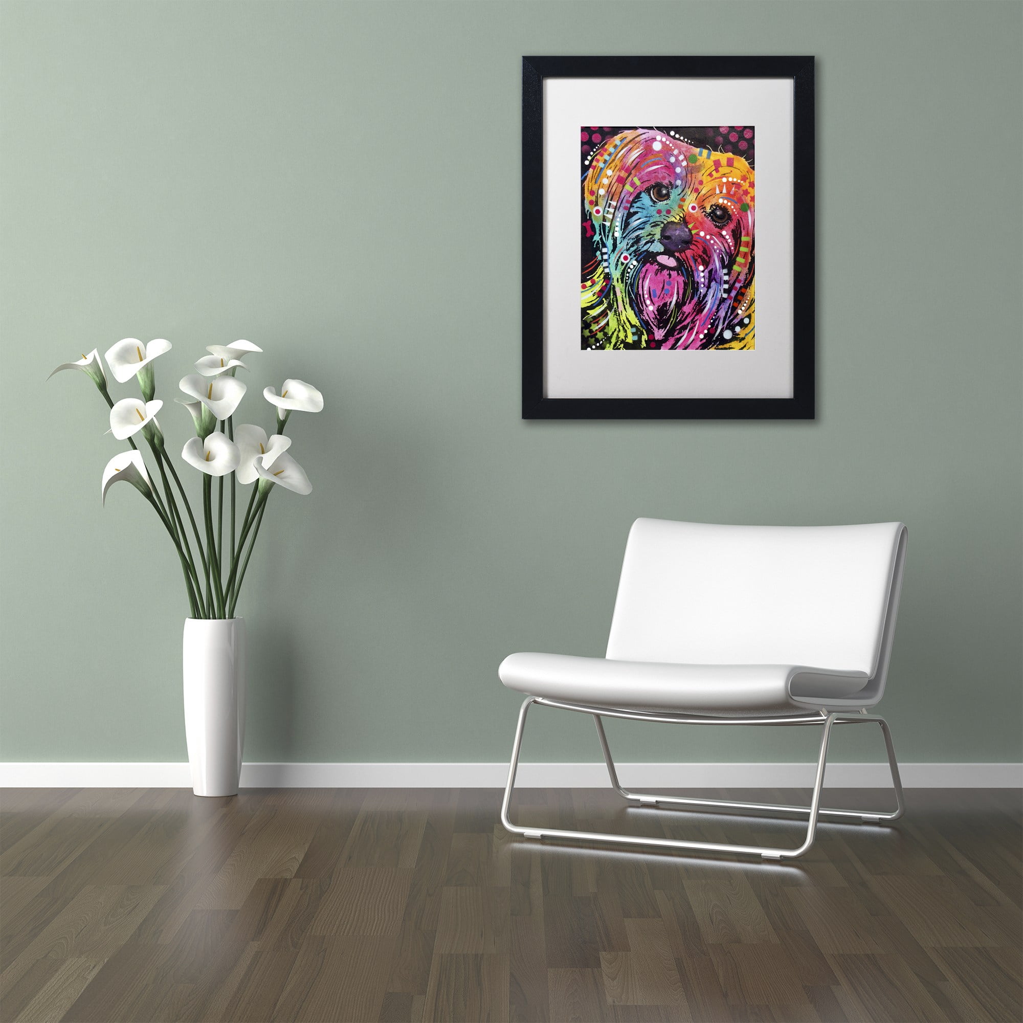 Trademark Fine Art "York II" Canvas Art by Dean Russo, White Matte, Black Frame