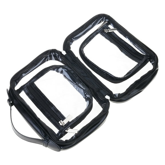 YIEMEEN Multifunctional Travel Makeup Bag PVC Clear Zippered Cosmetic Organizer Case