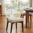thumbnail image 4 of Boho Green Flower Chair Back Covers, Removable Chair Covers for Dining Chairs Set of 6, Washable Chairs Slipcovers Back Seat Protector for Wedding Party 19"x20", 4 of 9