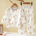 thumbnail image 2 of ITSAME Girls Outfit 2-Piece Cotton 3/4 Sleeve Crewneck Top and Pants Fashion Print Loungewear Set Size 2T, 2 of 6