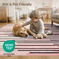 thumbnail image 4 of ODIKA Geometric Minimalist Abstract Stripe With Interlocking Square Accents for Hallway, Study Room, Playroom, Non-Slip Low Profile, 4 of 7