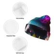 thumbnail image 3 of Lsque Modern Abstract Colorful Skull A Pattern Knitted Beanie, Unisex Winter Hat, Knit Hat Winter Beanies Thick Fisherman Beanies Cuffed Plain Skull Caps, 3 of 6