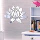 thumbnail image 3 of 3D (Silver) Lotus Acrylic Removable Mirror Wall Sticker Eco-Friendly Decal For Bedroom, Bathroom, 3 of 5
