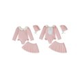 thumbnail image 2 of BemeyourBBs Toddler Baby Girl Swimsuit Infant Bathing Suit 3 Pieces Swimsuits Swim Dress Ruffle Long Sleeve Backless Top with Skirt Set Sun Hat Rash Guard Swimwear Summer Beach Wear, 2 of 9