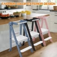 thumbnail image 5 of G TALECO GEAR Foldable Toddler Tower, Kitchen Kids Step Stool Helper, Standing Tower with 3 Adjustable Heights, Gray&White, 5 of 9