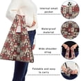thumbnail image 5 of 5 Pack Foldable Shopping Bag,Red Christmas Collage Pattern Reusable Grocery Bags with Pockets,Large Reusable Tote Bags with Handles Waterproof & Lightweight, 5 of 6